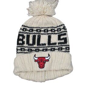 Chicago Bulls Beanie Unisex Hat Beige Winter NBA Official Merch Toboggan Knit